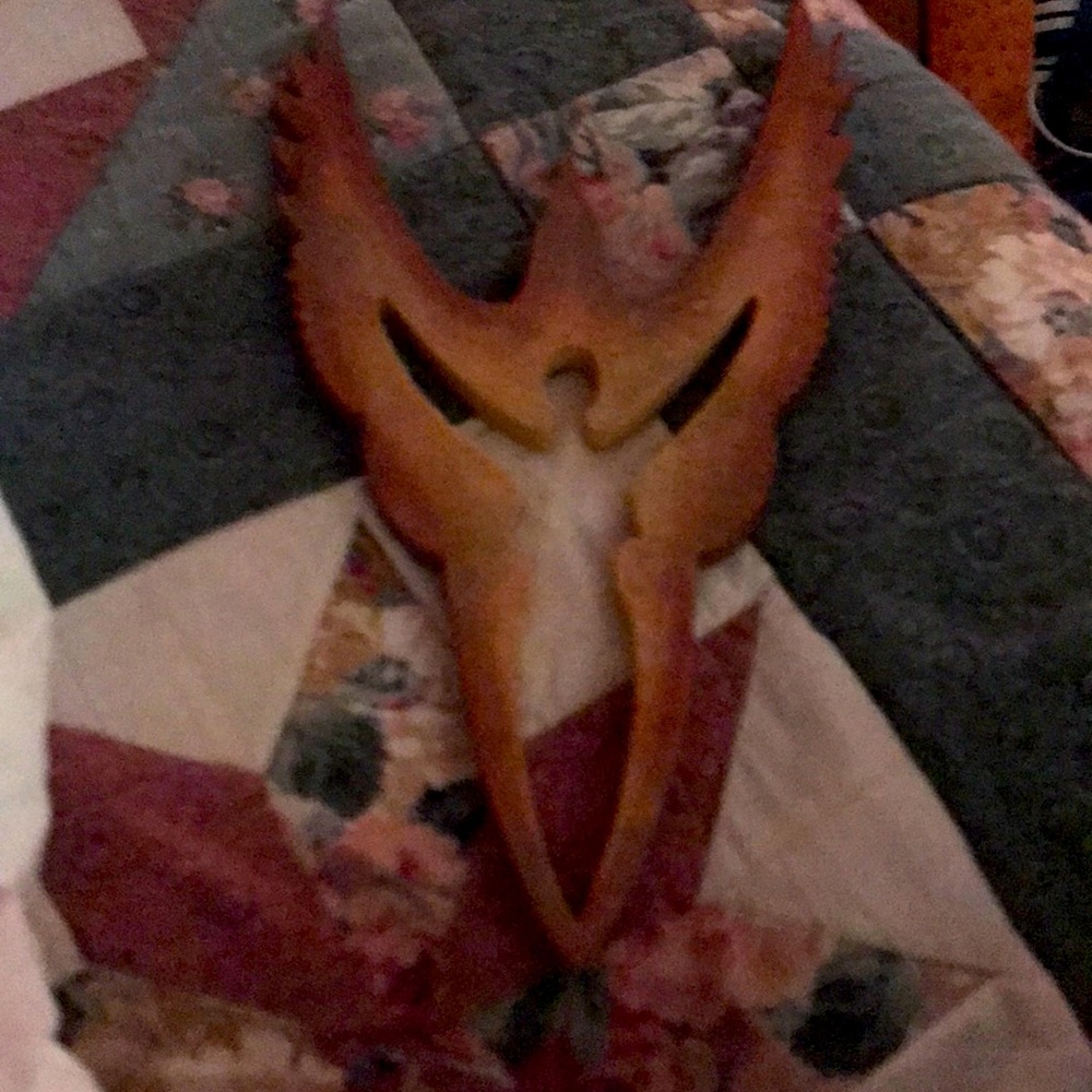 Phonix woman hand crafted wall sculpture